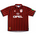 Thailande Maillot AC Milan Domicile Retro 1999 2000 Rouge Pas Cher