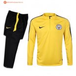 Survetement Manchester City 2017 2018 Jaune Pas Cher