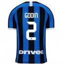 Maillot Inter Milan NO.2 Godin Domicile 2019 2020 Bleu