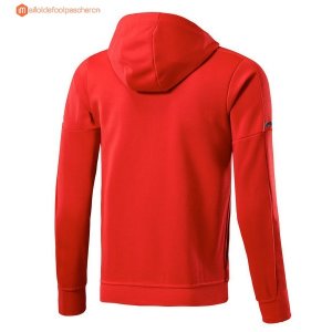 Sweat Shirt Capuche Milan Enfant 2017 2018 Rouge Pas Cher