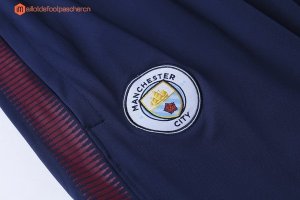Survetement Manchester City 2017 2018 Rouge Marine Bleu Pas Cher
