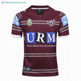 Maillot Rugby Manly Sea Eagles Domicile 2017 2018 Rouge Pas Cher