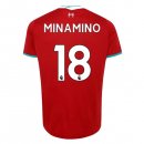 Maillot Liverpool NO.18 Minamino Domicile 2020 2021 Rouge Pas Cher