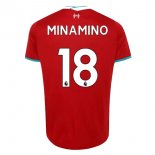 Maillot Liverpool NO.18 Minamino Domicile 2020 2021 Rouge Pas Cher