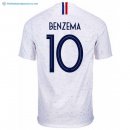 Maillot France Exterieur Benzema 2018 Blanc Pas Cher