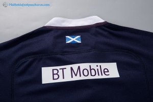 Maillot Rugby Écosse Domicile 2017 2018 Bleu Pas Cher