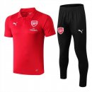 Polo Ensemble Complet Arsenal 2018 2019 Rouge Pas Cher