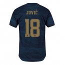 Maillot Real Madrid NO.18 Jovic Exterieur 2019 2020 Bleu Pas Cher