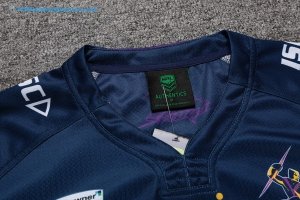 Maillot Rugby Melbourne Storm Auckland 9's 2017 2018 Bleu Pas Cher