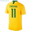 Maillot Brésil Domicile Coutinho 2018 Jaune Pas Cher