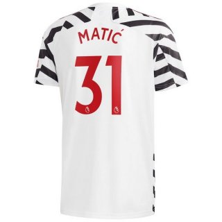 Maillot Manchester United NO.31 Matic Third 2020 2021 Blanc Pas Cher Maillot Manchester United NO.31 Matic Third 2020 2021 Blanc Pas Cher