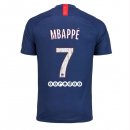 Maillot Paris Saint Germain NO.7 Mbappe Domicile 2019 2020 Bleu Pas Cher