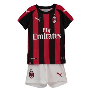 Maillot AC Milan Domicile Enfant 2018 2019 Rouge Pas Cher