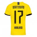 Thailande Maillot Borussia Dortmund NO.17 Haaland Domicile 2019 2020 Jaune