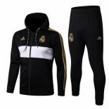 Survetement Real Madrid 2019 2020 Negro Blanc Pas Cher