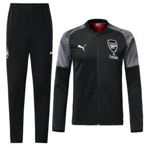 Survetement Arsenal 2018 2019 Noir Gris Pas Cher