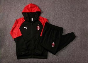 Sweat Shirt Capuche AC Milan 2021 2022 Rouge Noir Pas Cher