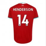 Maillot Liverpool NO.14 Henderson Domicile 2020 2021 Rouge Pas Cher