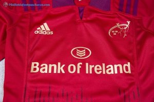 Maillot Rugby Munster Domicile 2017 2018 Rouge Pas Cher