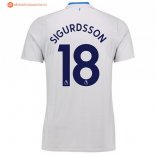 Maillot Everton Exterieur Sigurdsson 2017 2018 Pas Cher