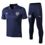 Polo Ensemble Complet Arsenal 2018 2019 Bleu Marine Pas Cher