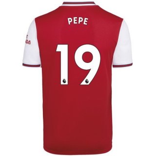 Maillot Arsenal NO.19 Pepe Domicile 2019 2020 Rouge Pas Cher