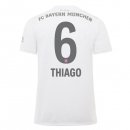 Maillot Bayern Munich NO.6 Thiago Exterieur 2019 2020 Blanc Pas Cher