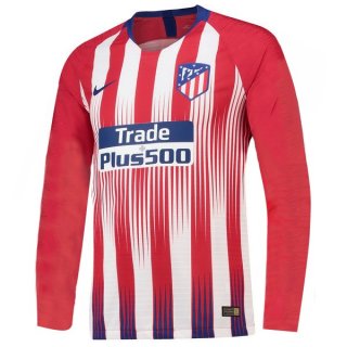 Maillot Atlético de Madrid Domicile ML 2018 2019 Rouge Pas Cher