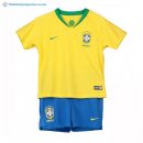 Maillot Brésil Domicile Enfant 2018 Jaune Pas Cher