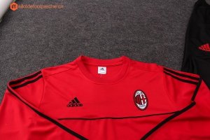 Survetement AC Milan 2017 2018 Rouge Noir Blanc Pas Cher