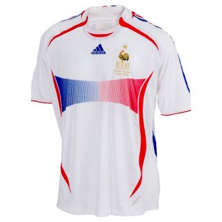 Maillot France Exterieur Retro 2006 Blanc Pas Cher