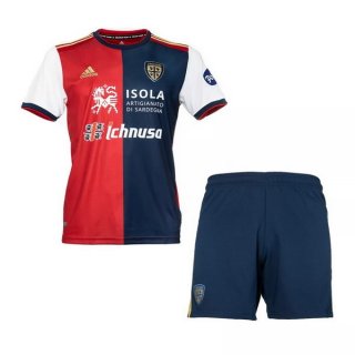 Maillot Cagliari Calcio Domicile Enfant 2020 2021 Rouge Pas Cher