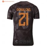 Maillot AS Roma Third Gonalons 2017 2018 Pas Cher