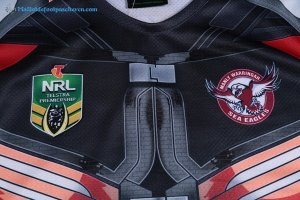 Maillot Rugby Manly Sea Eagles 2017 2018 Noir Pas Cher