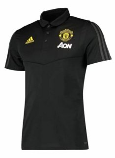 Polo Manchester United 2019 2020 Negro Jaune Pas Cher