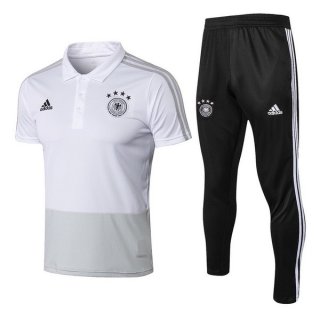Polo Allemagne Ensemble Complet 2018 Gris Blanc Pas Cher Polo Allemagne Ensemble Complet 2018 Gris Blanc Pas Cher