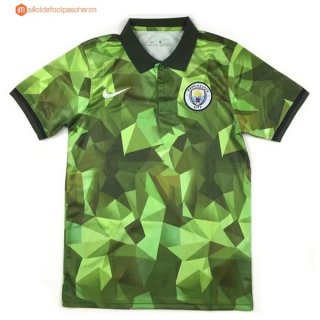 Polo Manchester City 2017 2018 Vert Pas Cher