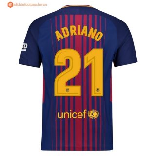 Maillot Barcelona Domicile Adriano 2017 2018 Pas Cher Maillot Barcelona Domicile Adriano 2017 2018 Pas Cher