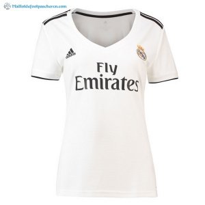 Maillot Real Madrid Domicile Femme 2018 2019 Blanc Pas Cher