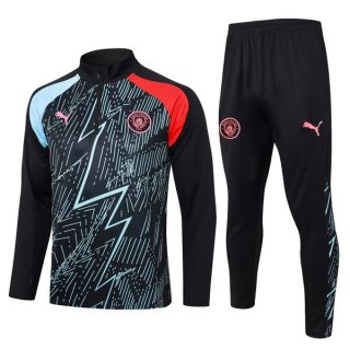 Training Manchester City 2024 Bleu Noir Training Manchester City 2024 Bleu Noir