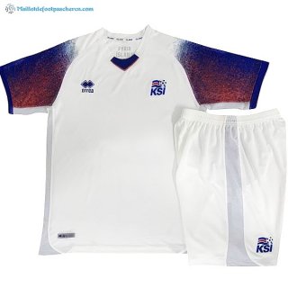 Maillot Islande Exterieur Enfant 2018 Blanc Pas Cher