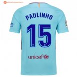Maillot Barcelona Exterieur Paulinho 2017 2018 Pas Cher