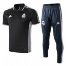 Polo Ensemble Complet Real Madrid 2019 2020 Noir Pas Cher