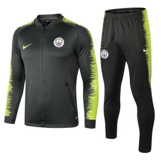 Survetement Manchester City 2018 2019 Vert Jaune Pas Cher