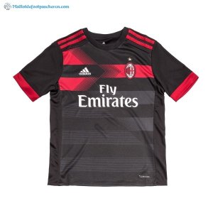 Maillot AC Milan Third Enfant 2017 2018 Noir Pas Cher