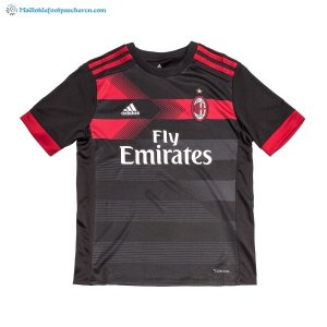 Maillot AC Milan Third Enfant 2017 2018 Noir Pas Cher