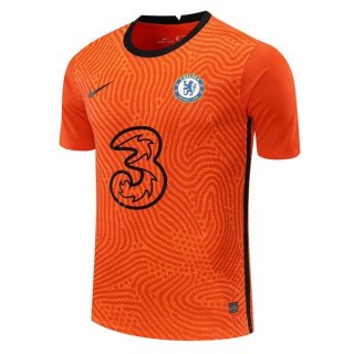 Thailande Maillot Chelsea Gardien 2020 2021 Orange Pas Cher