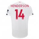 Maillot Liverpool NO.14 Henderson Exterieur 2019 2020 Blanc Pas Cher