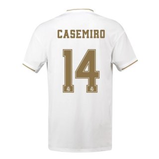 Maillot Real Madrid NO.14 Casemiro Domicile 2019 2020 Blanc Pas Cher