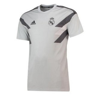 Maillot Entrainement Real Madrid Gris 2018 2019 Pas Cher